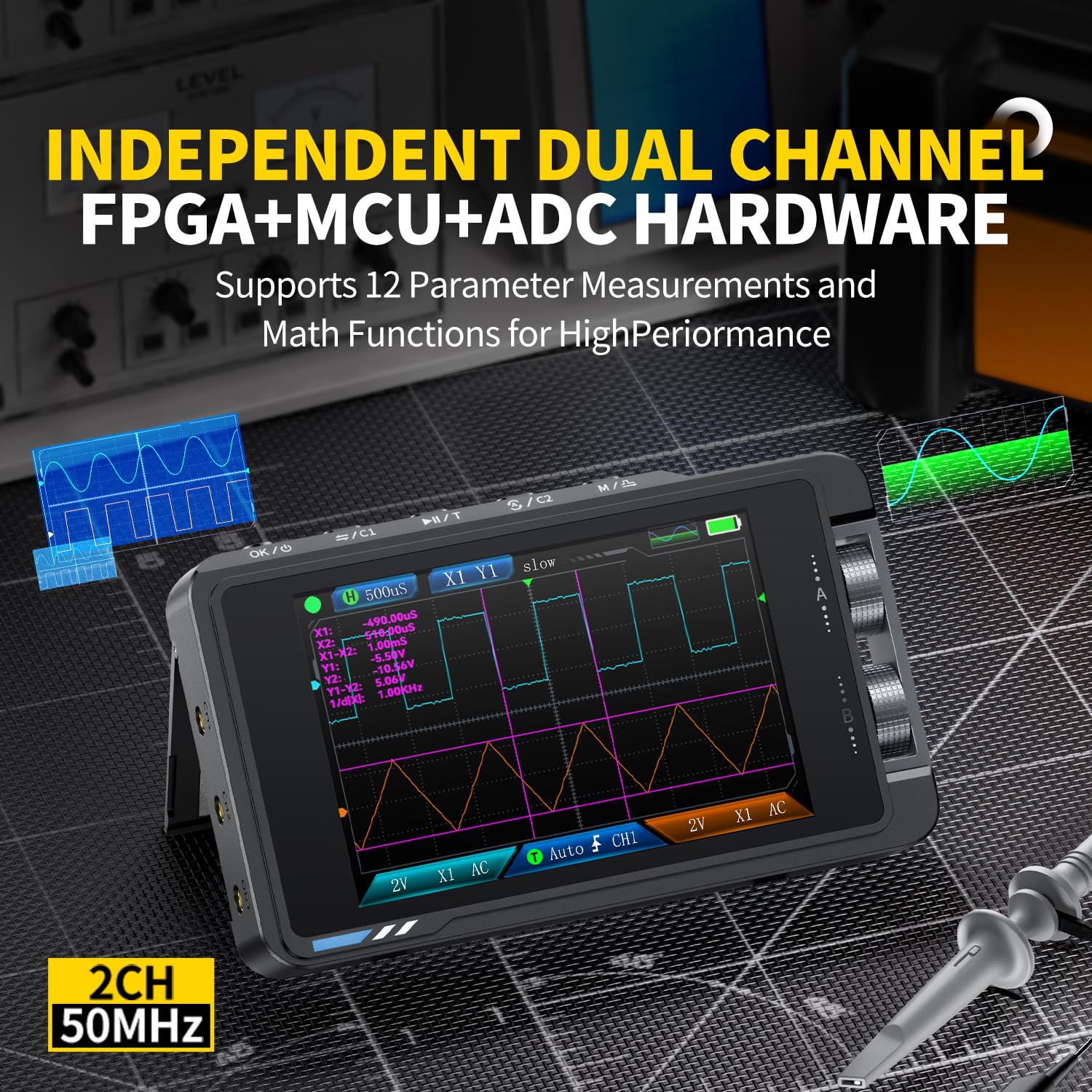 FNIRSI DS215H Digital Oscillos - Fnirsi Digital Oscilloscope Handheld ulasan dan harga