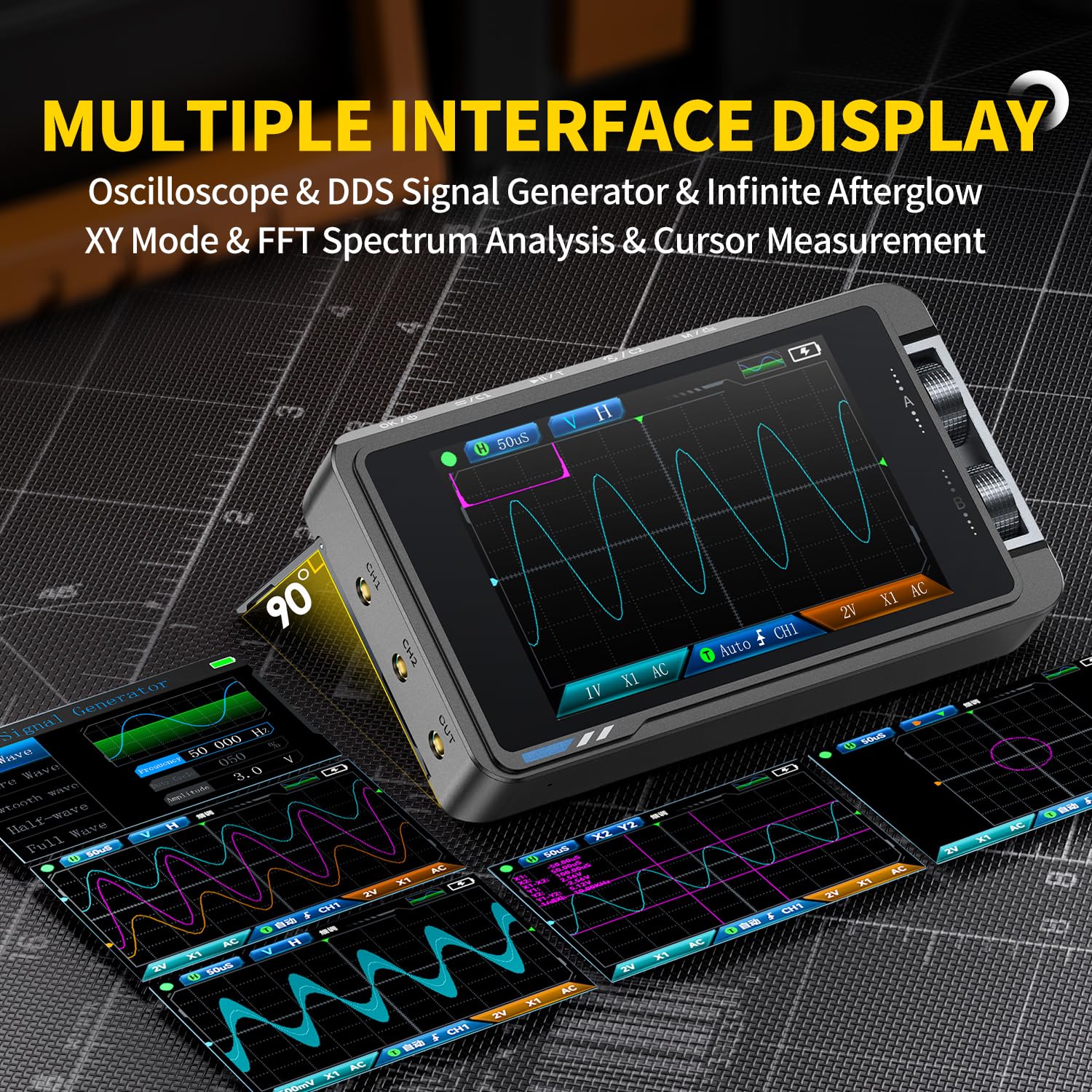 FNIRSI DS215H Digital Oscillos - Fnirsi Digital Oscilloscope Handheld ulasan dan harga