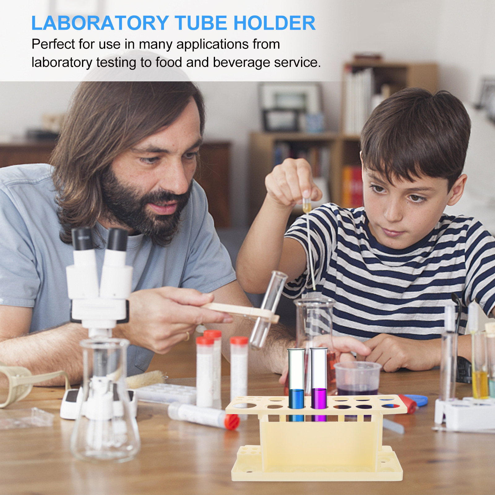 Test Tube Racks Wood Laborator - Lab Equipment ulasan dan harga