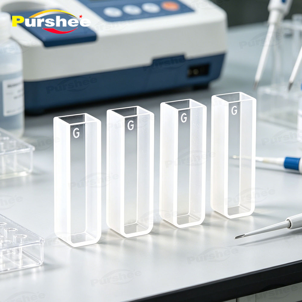 4 PCS Glass Cuvettes Cells 1/2 - Lab Equipment ulasan dan harga