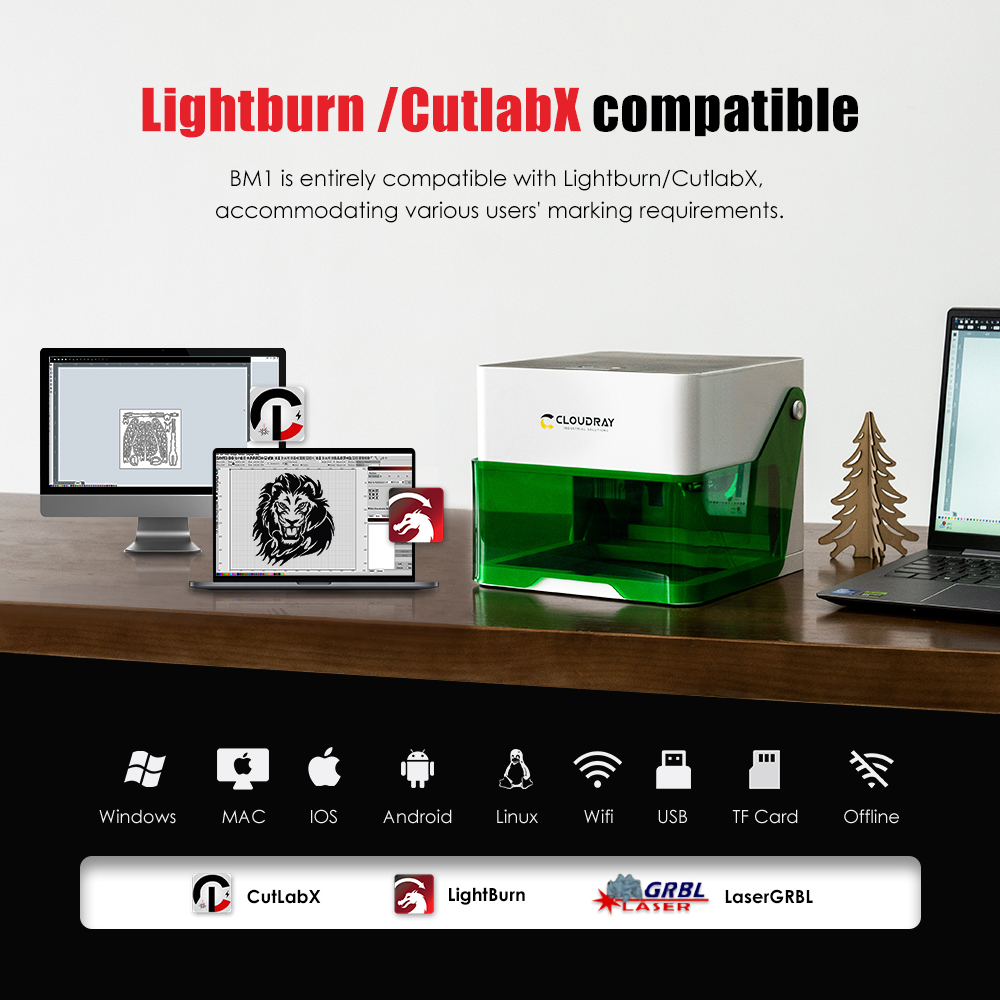 Cloudray 5000mw CNC Mini Laser - Fiber Laser Marking Machine 30W ulasan dan harga